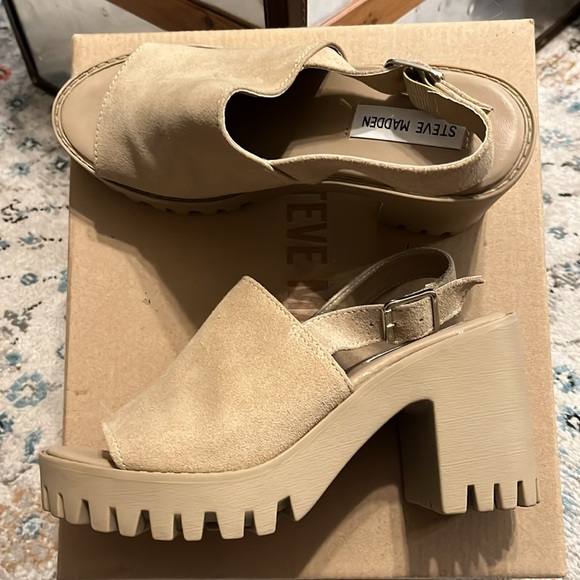 Steve Madden Sunnyside Slingback Lug Sandals Size 7 - Picture 6 of 15